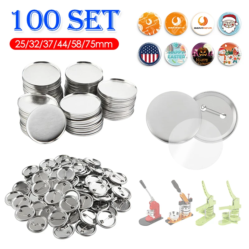 Button Badge Blank - 100Set Blank Badge Pin Button Maker