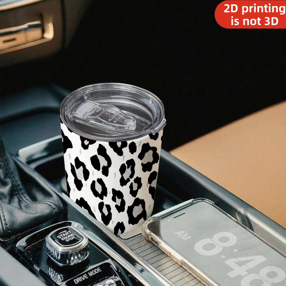 20oz Black Silver Glitter Leop - Tumbler 20Oz White 评论和价格