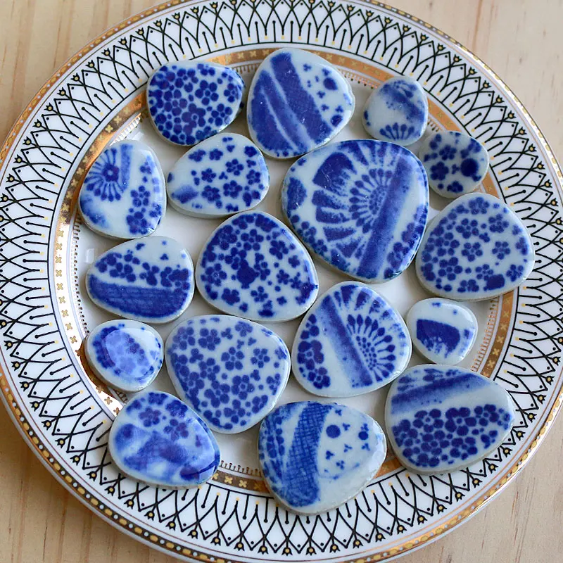 100g Oval Ceramic Mosaic Tiles - Ceramic Tile Blank 评论和价格
