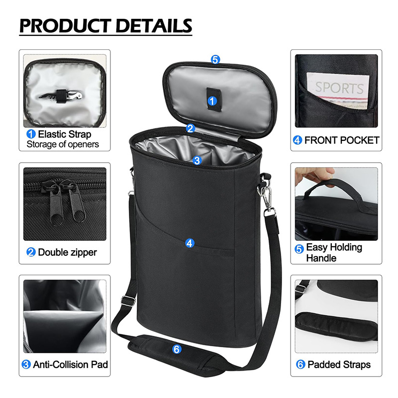 Wine Carrier Tote,Insulated Le - Tote Bag Sublimation 评论和价格