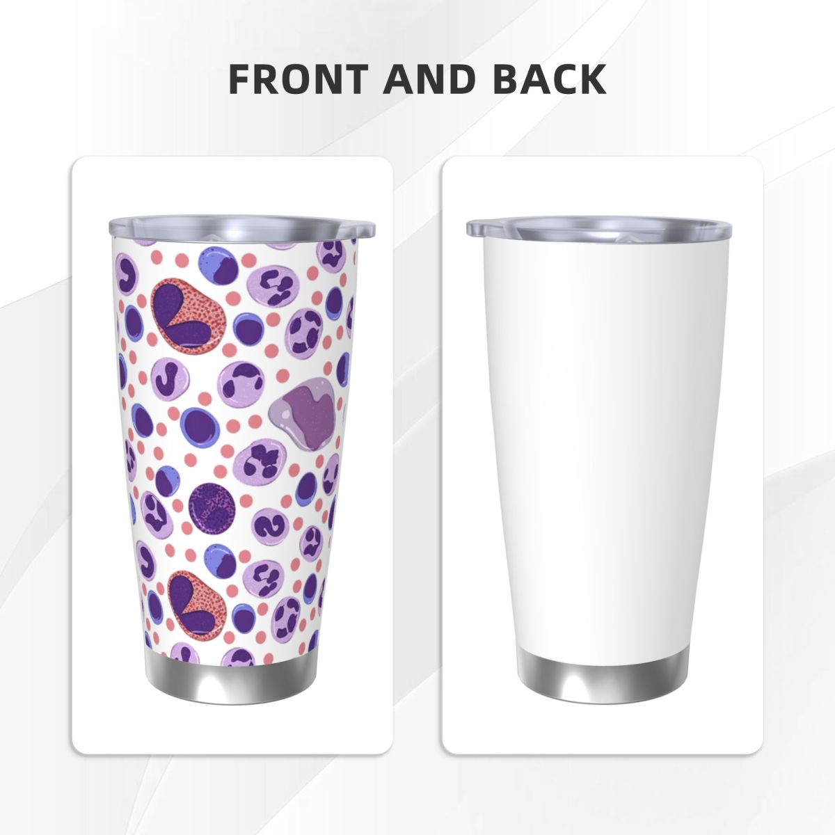 Large White Blood Cell Pattern - Tumbler 20Oz White 评论和价格