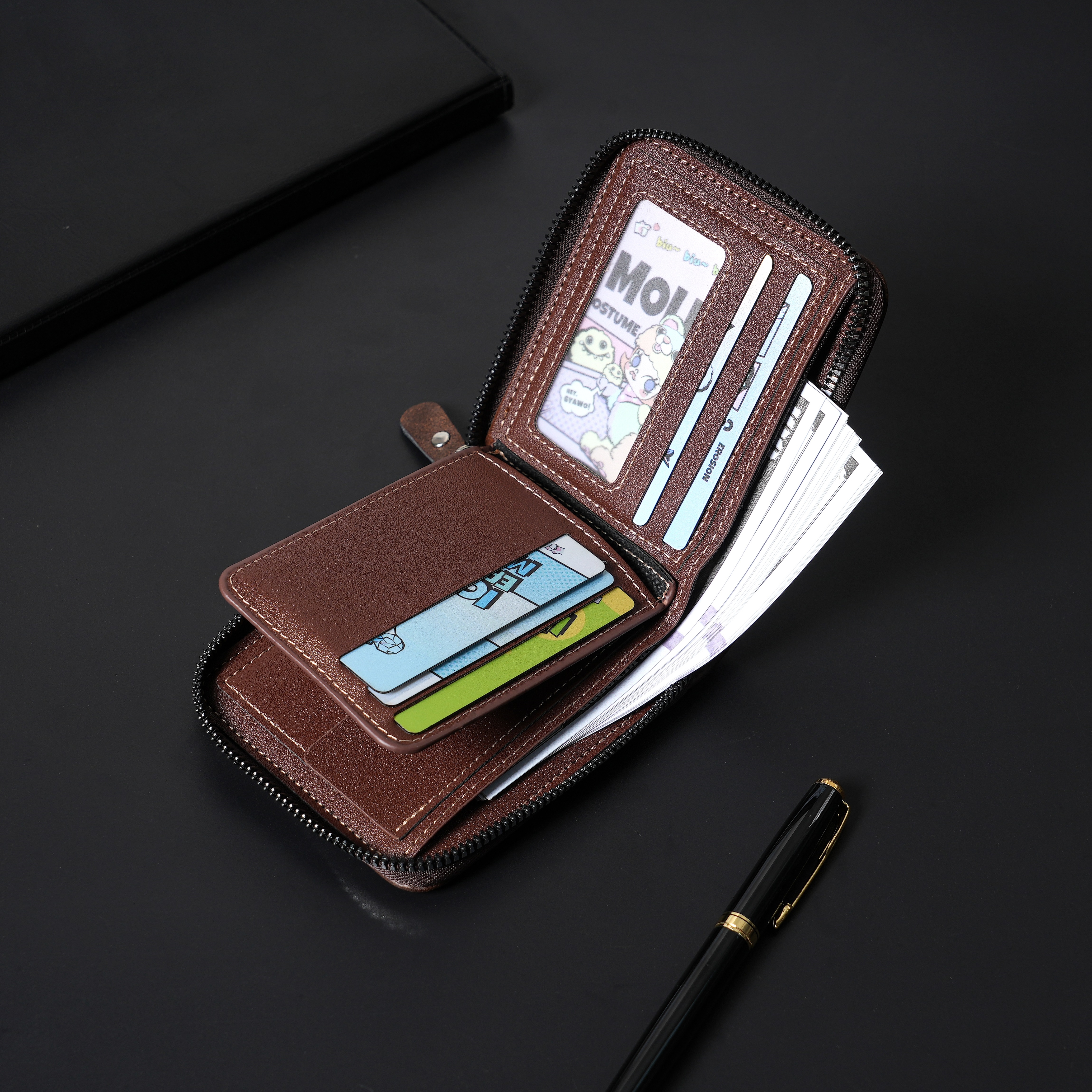 New Men's Zipper Card Holder C - Photo Acrylic Block 评论和价格