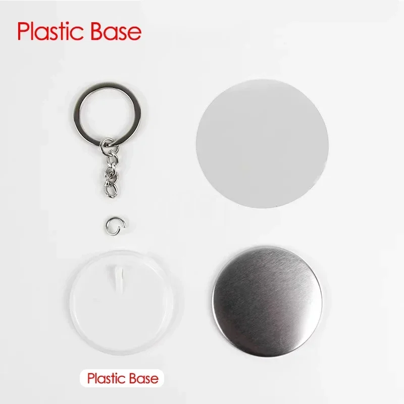100PCS 44mm 58mm Keychains Bad - Button Badge Blank 评论和价格