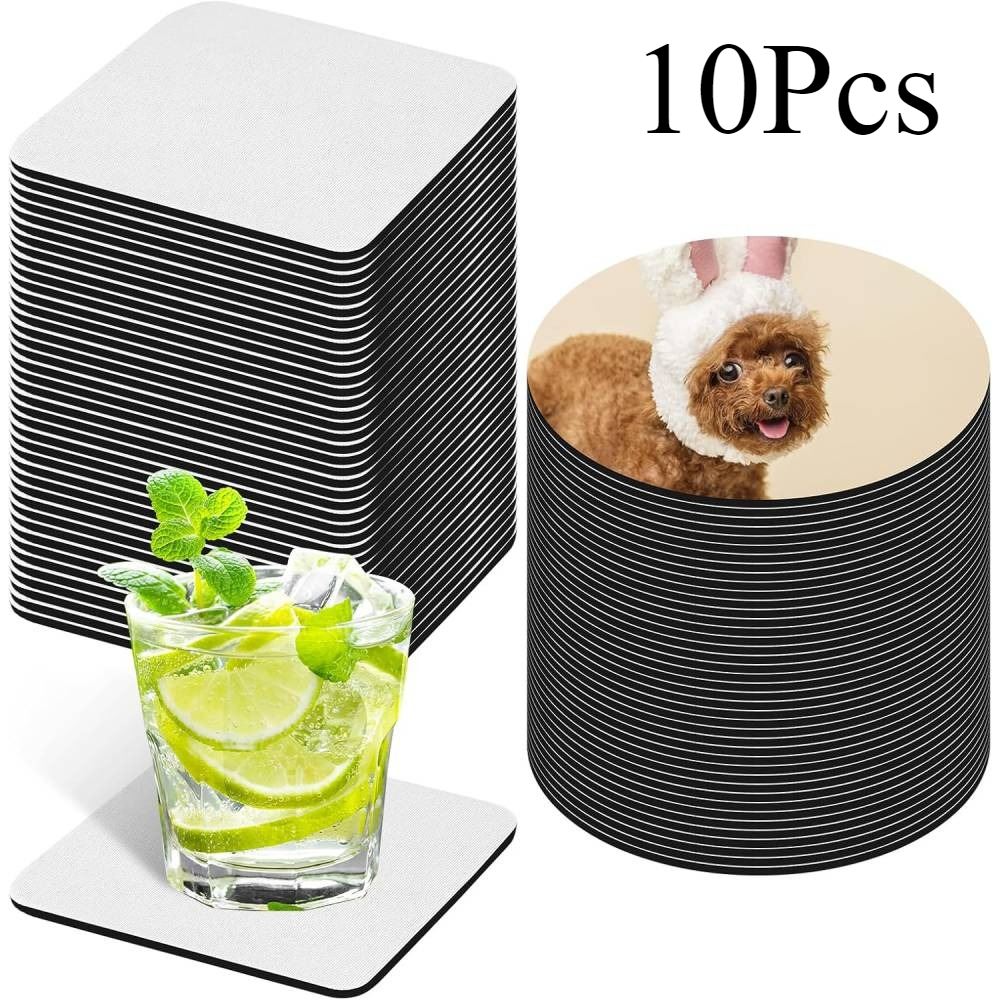 10 Pcs Sublimation Coasters Bl - Coaster Sublimation Blank 评论和价格
