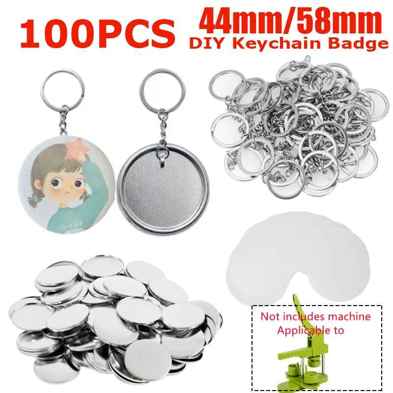 100PCS Blank Plastic/Metal But - Button Badge Blank 评论和价格