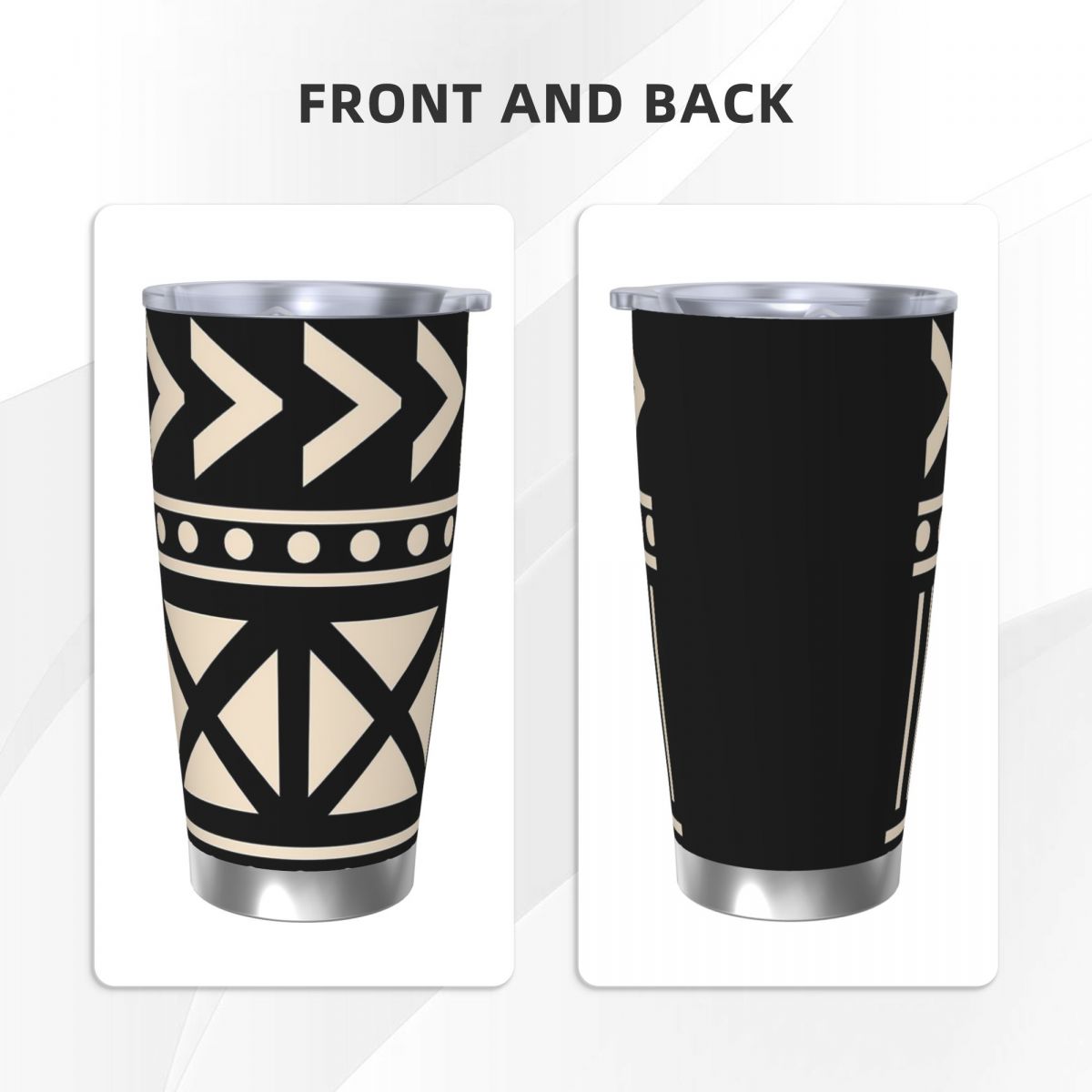 African Mud Cloth Black And Wh - Tumbler 20Oz White 评论和价格