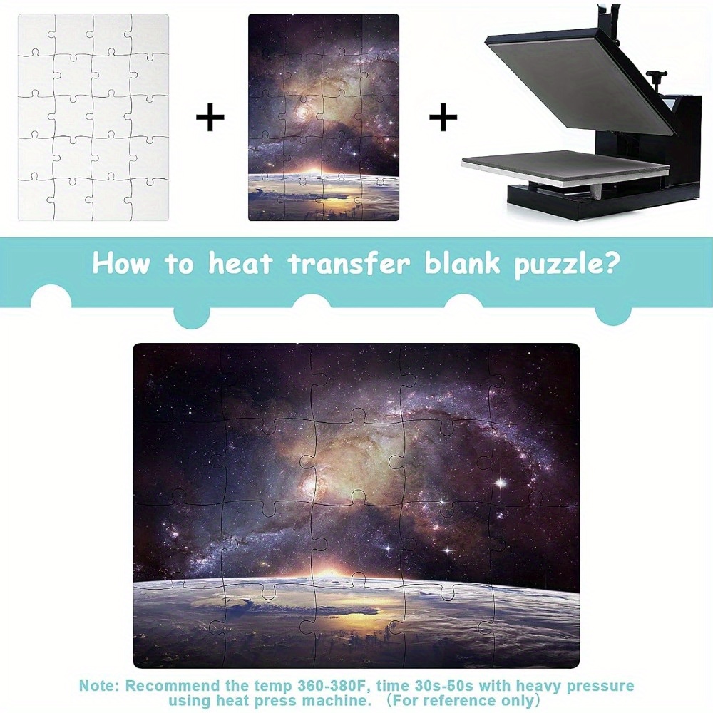 6pcs Sublimation Blank Puzzles - Puzzle Blank White 评论和价格