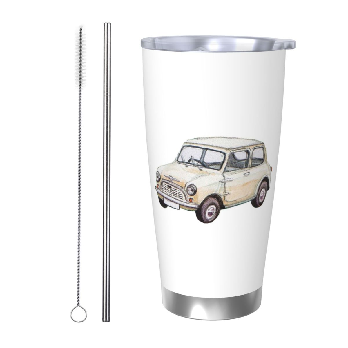 Classic White Mini Cooper In W - Tumbler 20Oz White 评论和价格