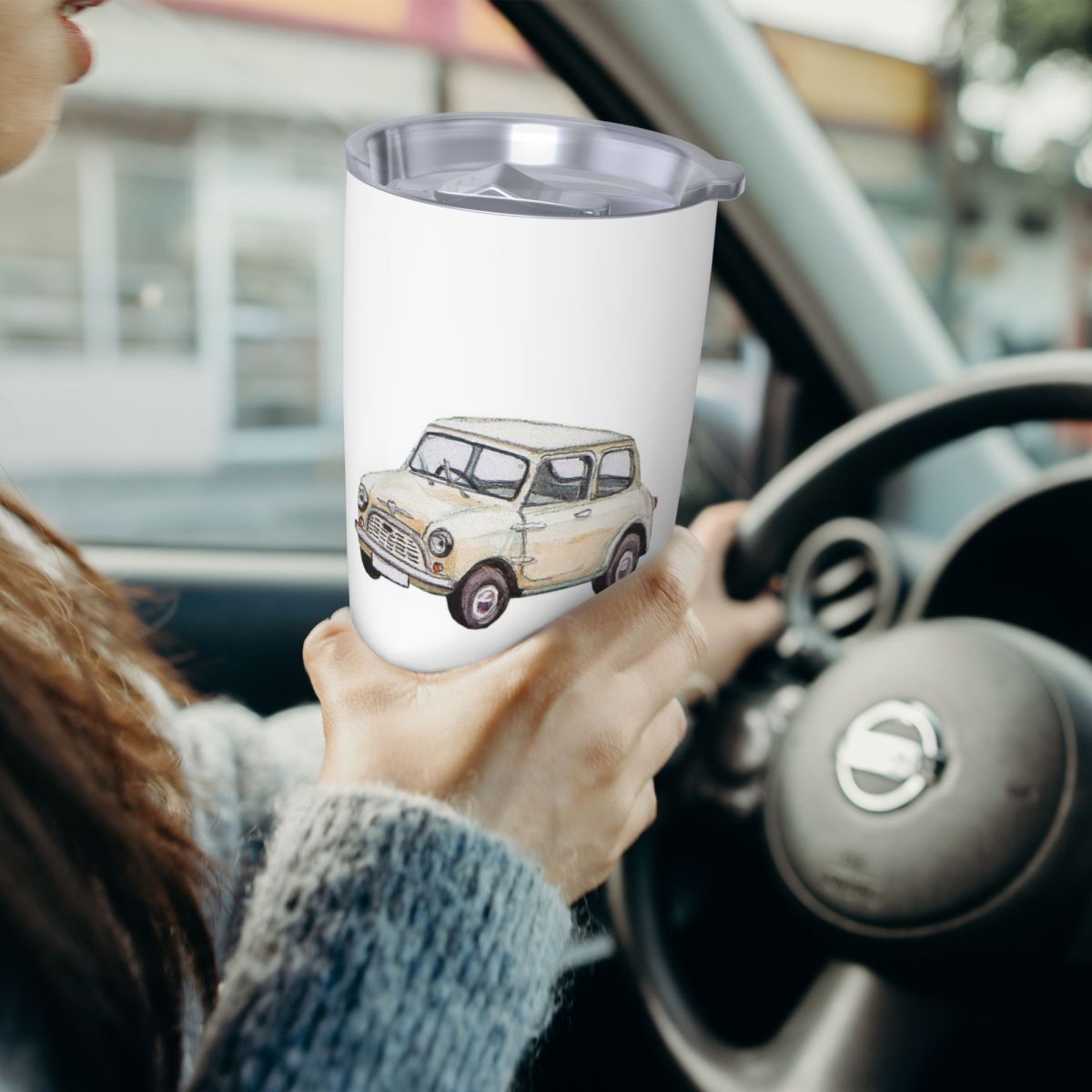 Classic White Mini Cooper In W - Tumbler 20Oz White 评论和价格