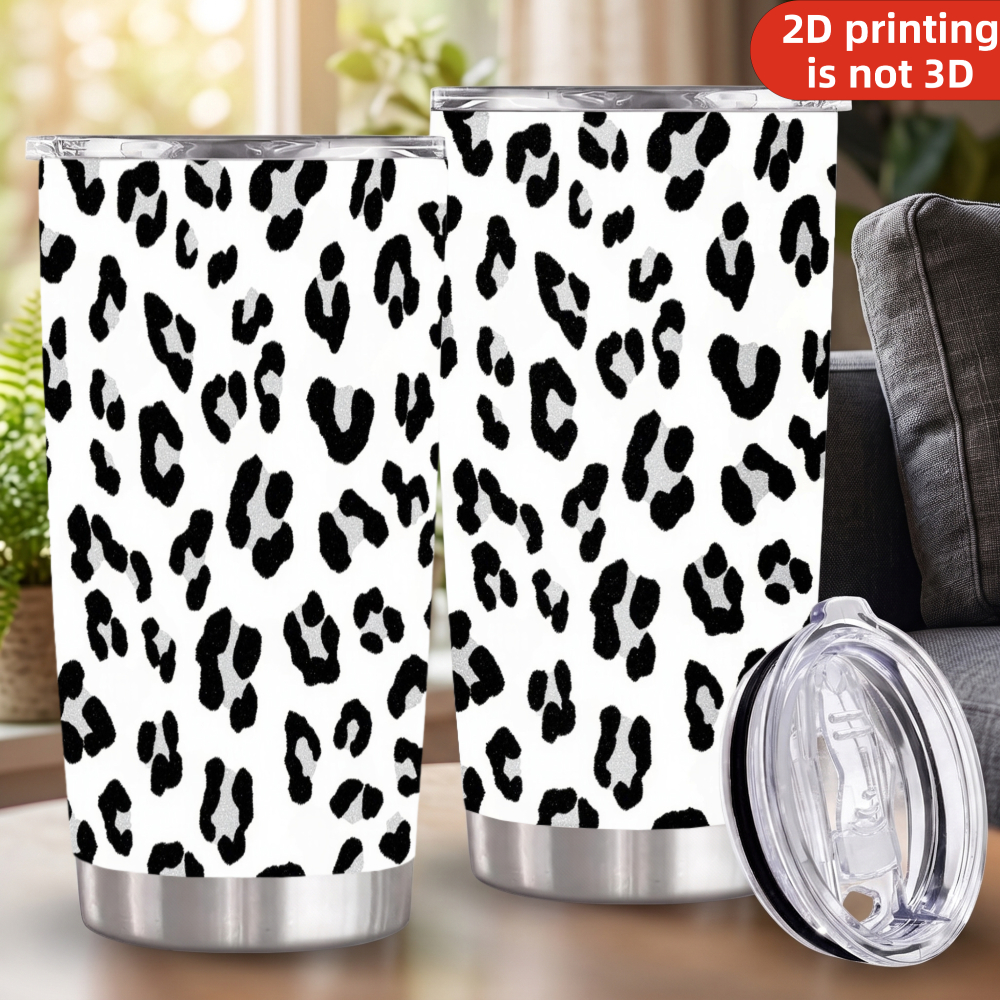 20oz Black Silver Sparkle Leop - Tumbler 20Oz White 评论和价格
