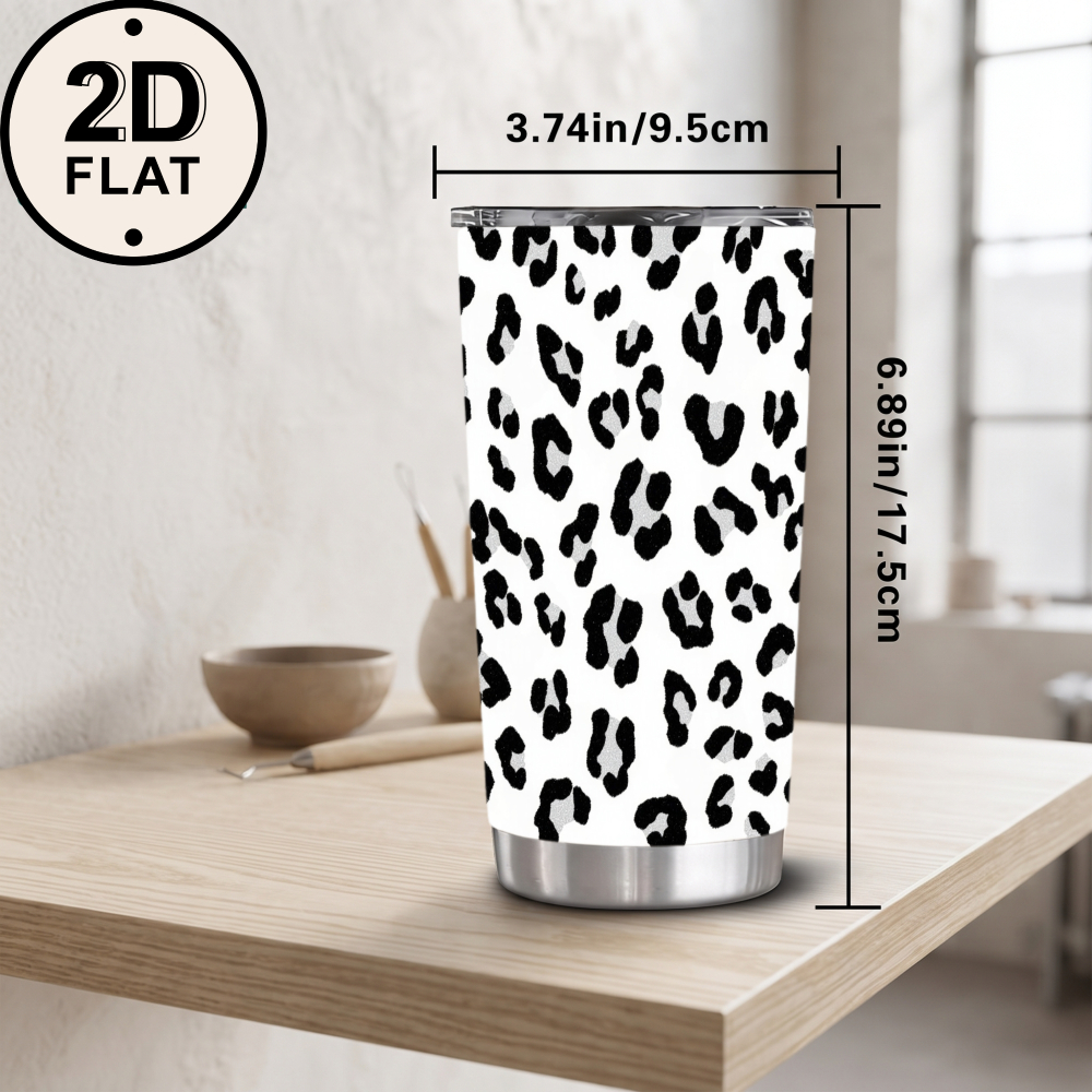 20oz Black Silver Sparkle Leop - Tumbler 20Oz White 评论和价格
