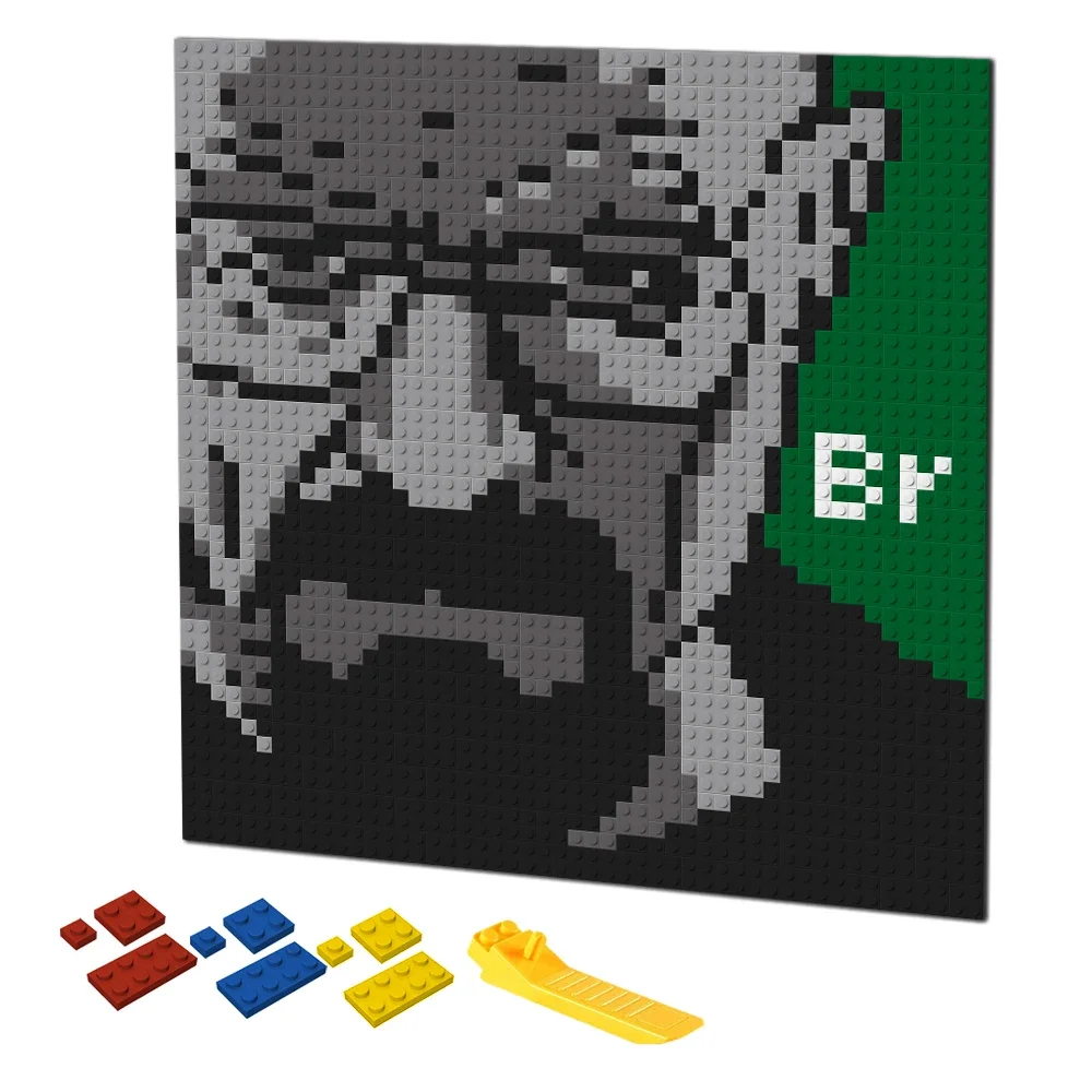 Retro Pixel Art Building Block - Puzzle Blank White 评论和价格