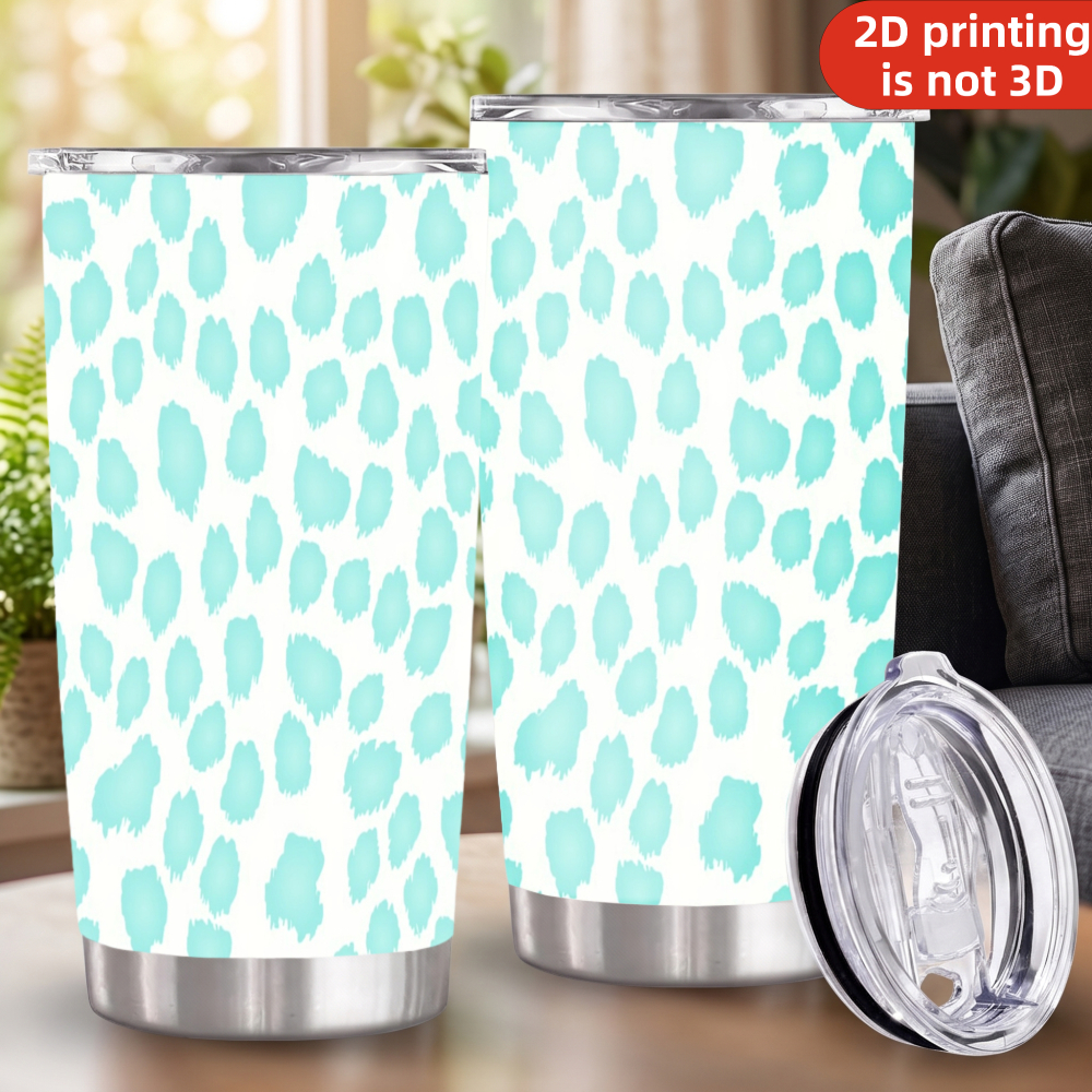 20oz Mint Teal Watercolor Leop - Tumbler 20Oz White 评论和价格