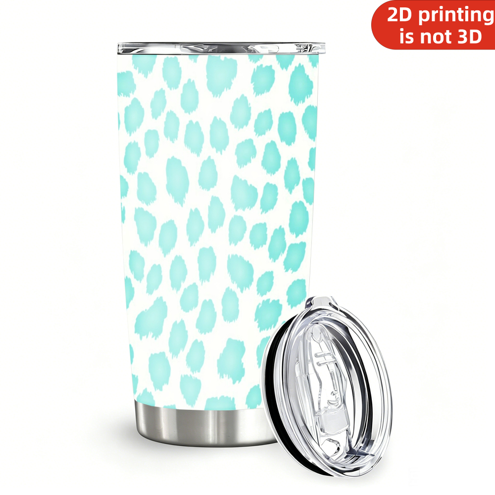 20oz Mint Teal Watercolor Leop - Tumbler 20Oz White 评论和价格