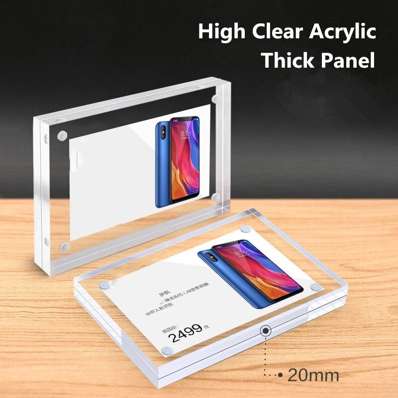 5 PCS 90x55mm Magnetic Acrylic - Photo Acrylic Block 评论和价格