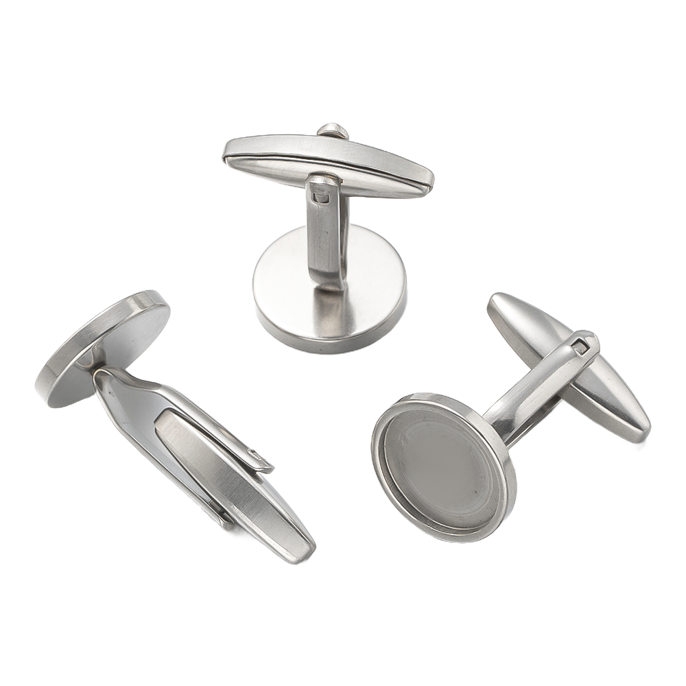 5Pcs Stainless Steel Cufflinks - Metal Photo Panel 评论和价格