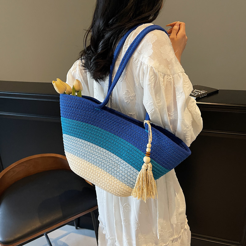 Cotton Rope Woven Design Shoul - Tote Bag Sublimation 评论和价格