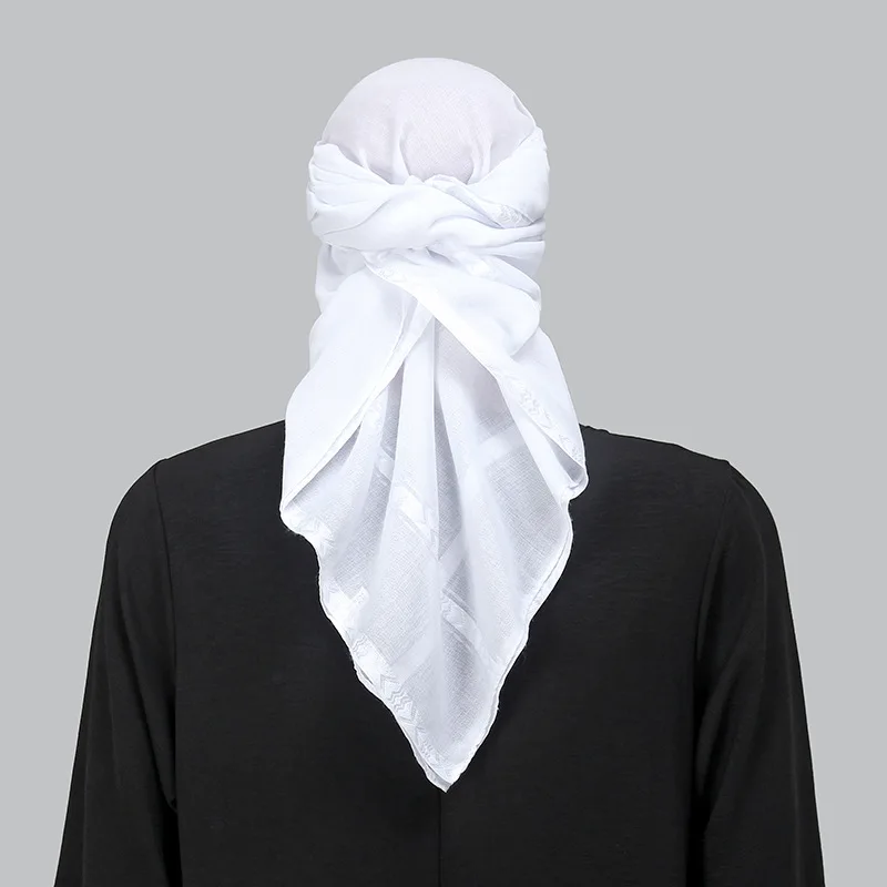 Islam White Square Scarf Men S - Bandana Blank White 评论和价格