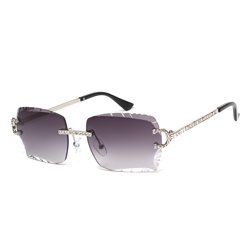 Fashion Rimless Square Sunglas - Metal Photo Panel 评论和价格