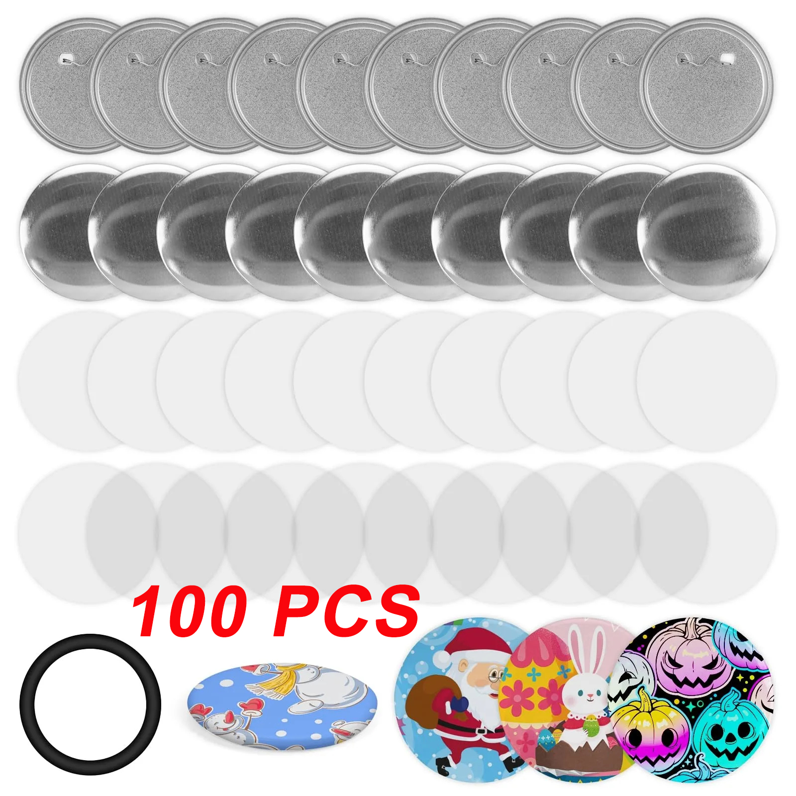 100PCS Blank Button Making Sup - Button Badge Blank 评论和价格