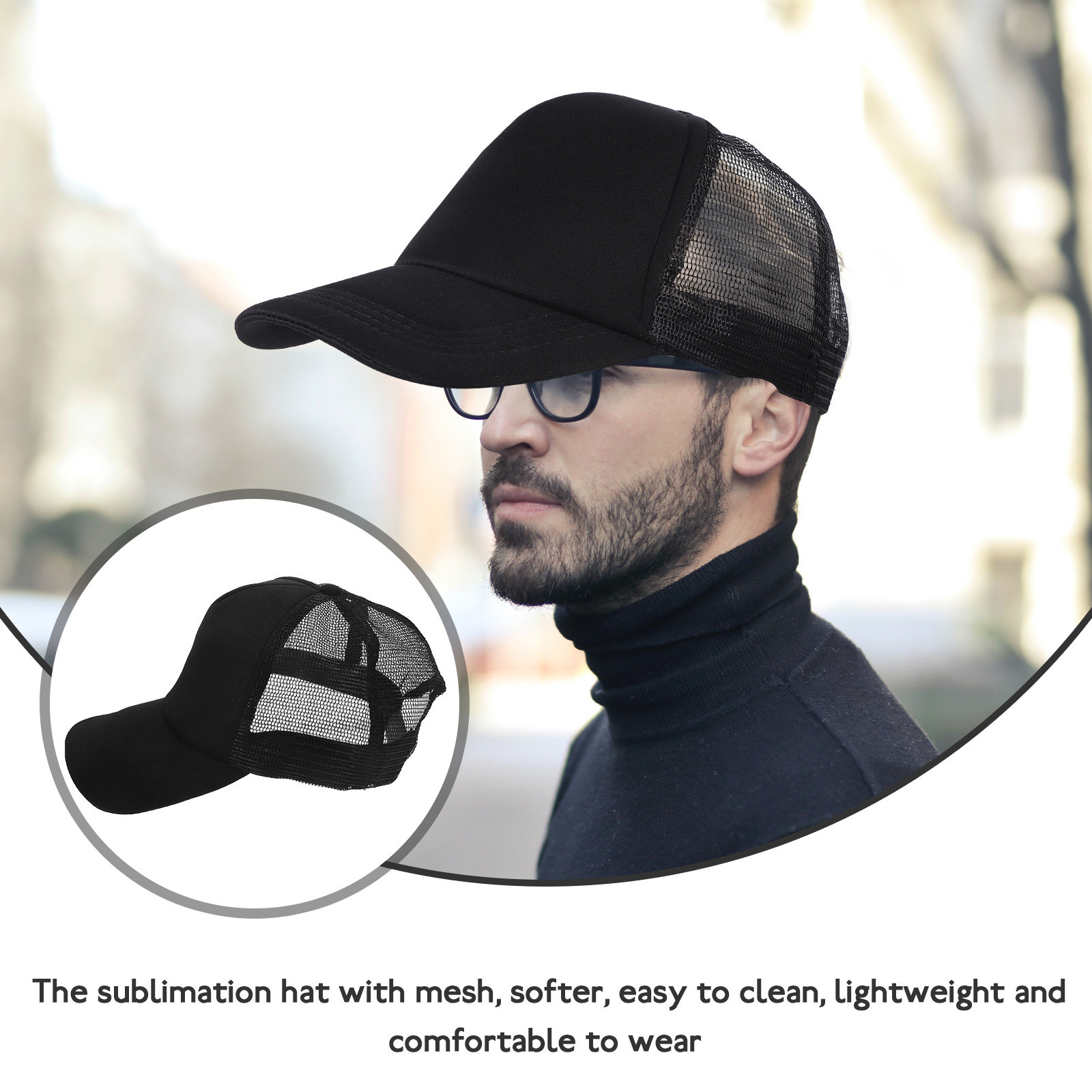 10Pcs Mesh Baseball Caps Subli - Hat Sublimation Blank 评论和价格