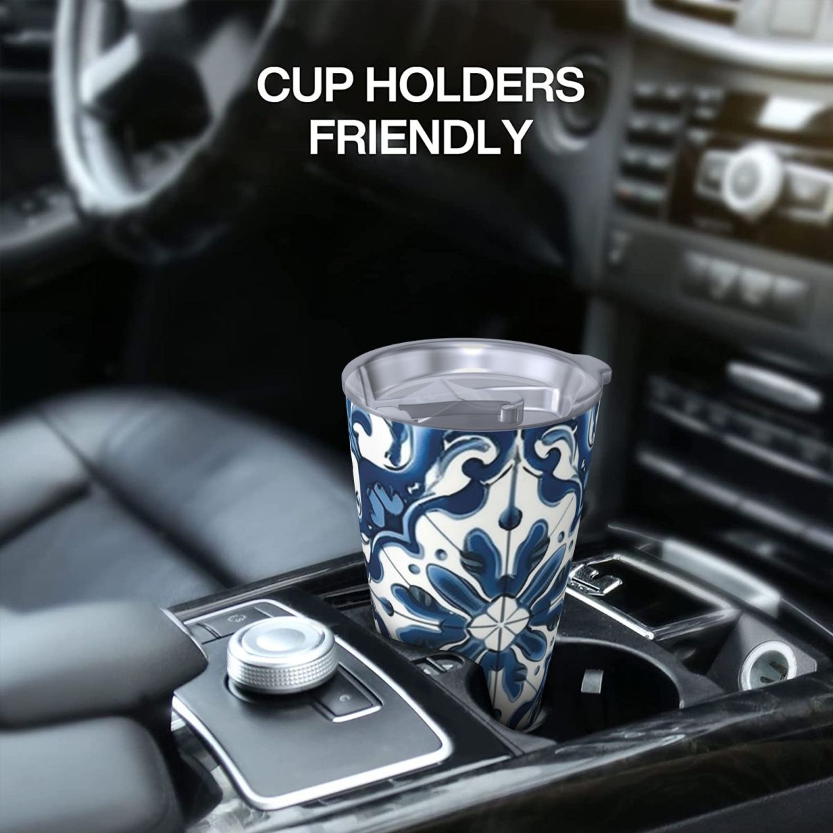 Blue And White Majolica Patter - Tumbler 20Oz White 评论和价格