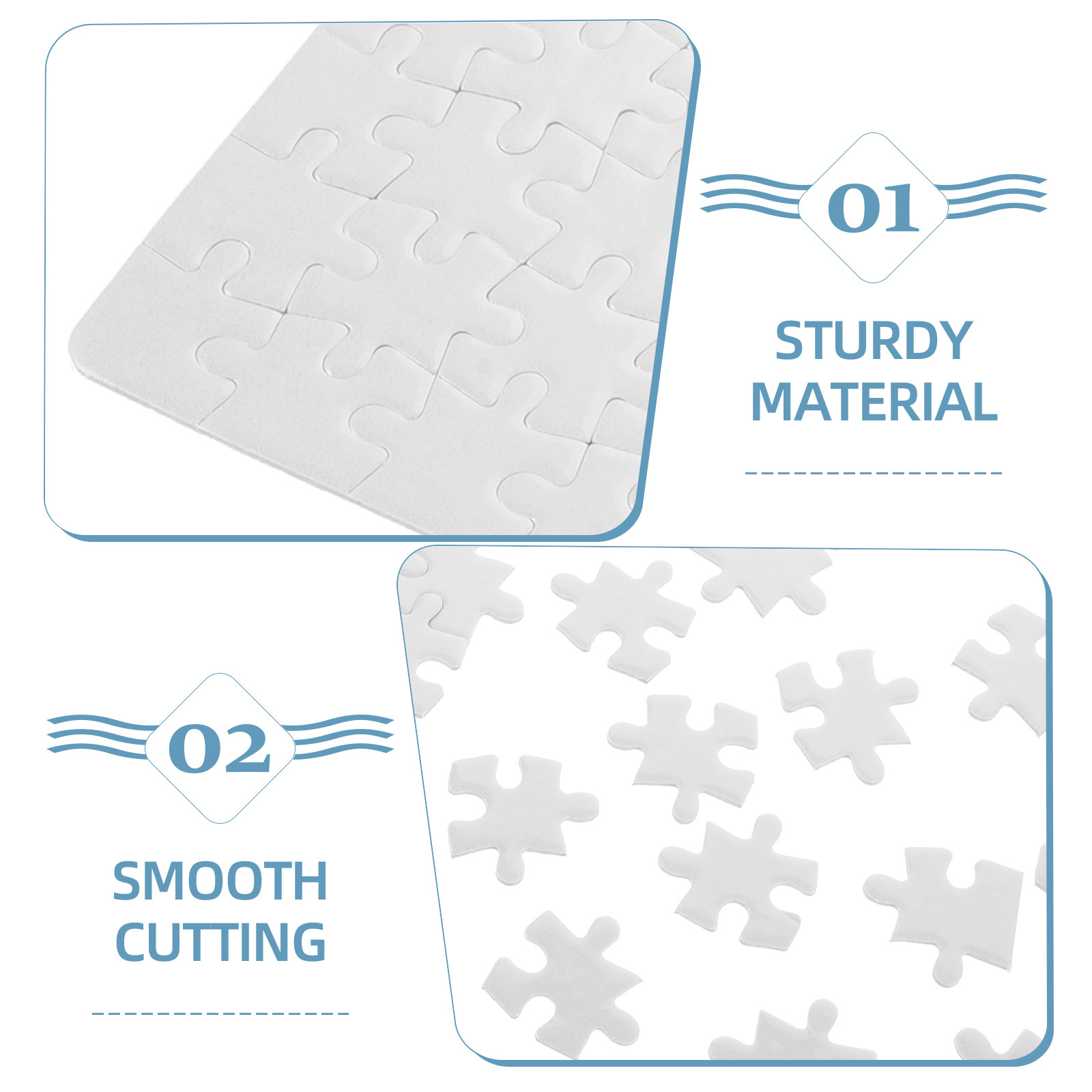 4Sheets Blank Puzzle Pieces Cr - Puzzle Blank White 评论和价格