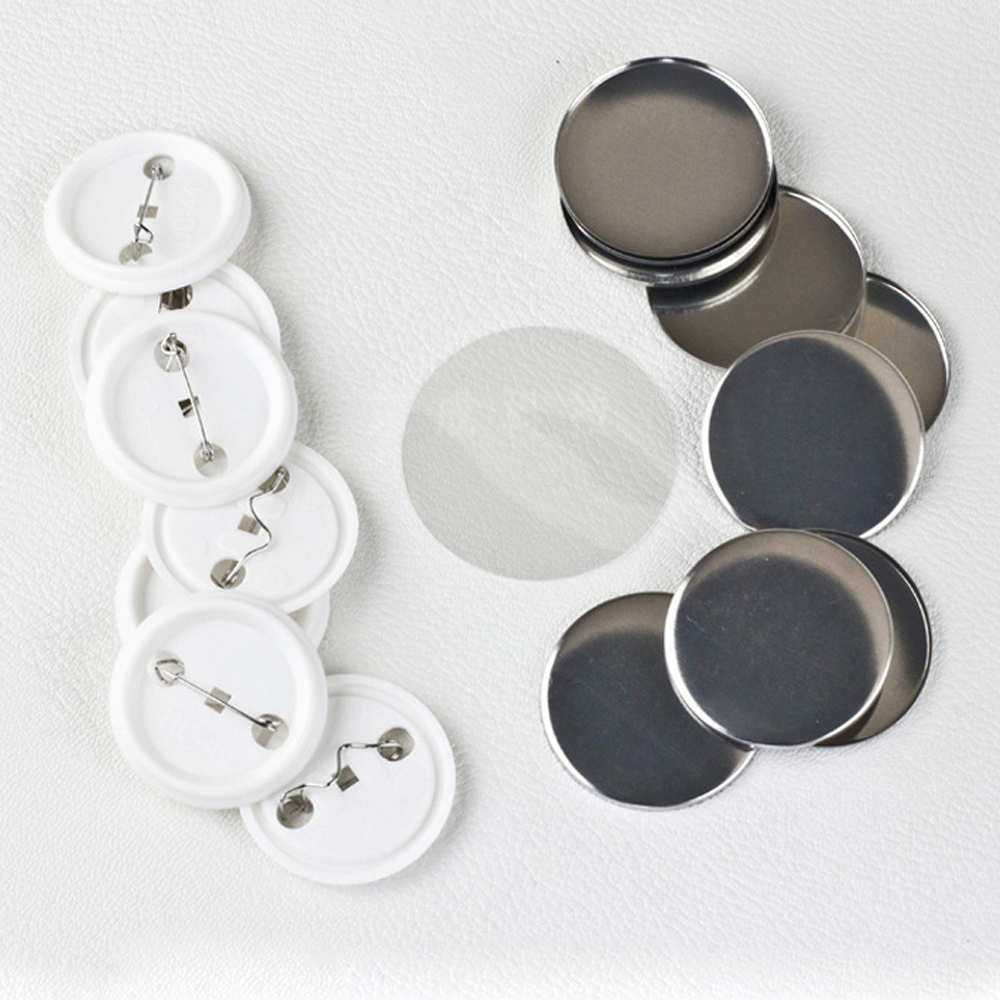 100Pcs/set Plastic Blank Badge - Button Badge Blank 评论和价格