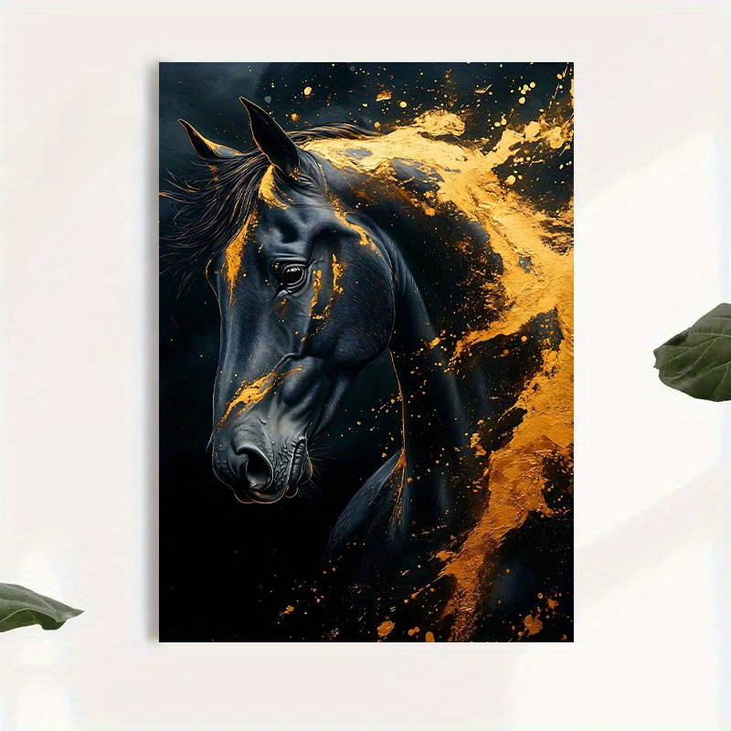 1pc Elegant Black Horse Canvas - Canvas Wrap Ready 评论和价格
